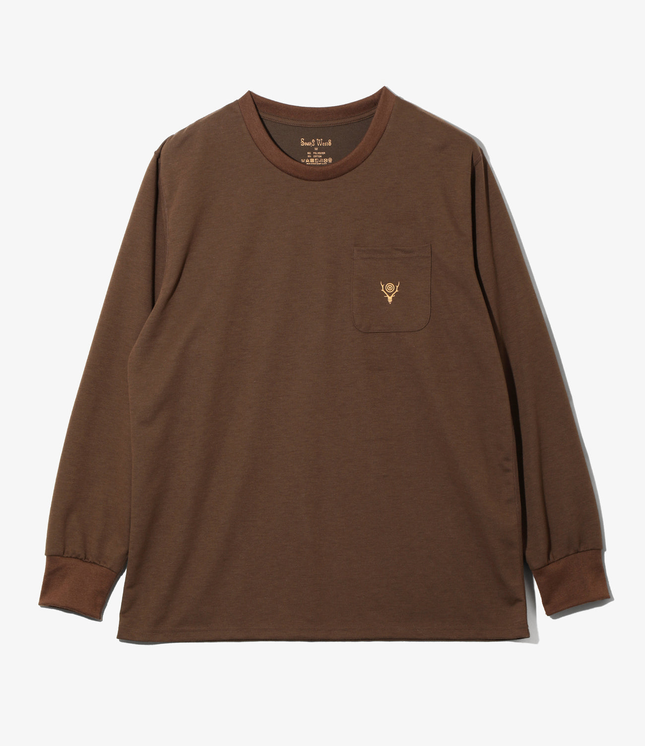 Long Sleeve  Round Pocket Tee - Circle Horn