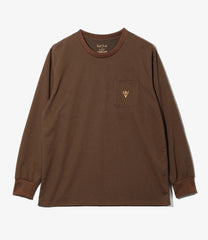 Long Sleeve  Round Pocket Tee - Circle Horn