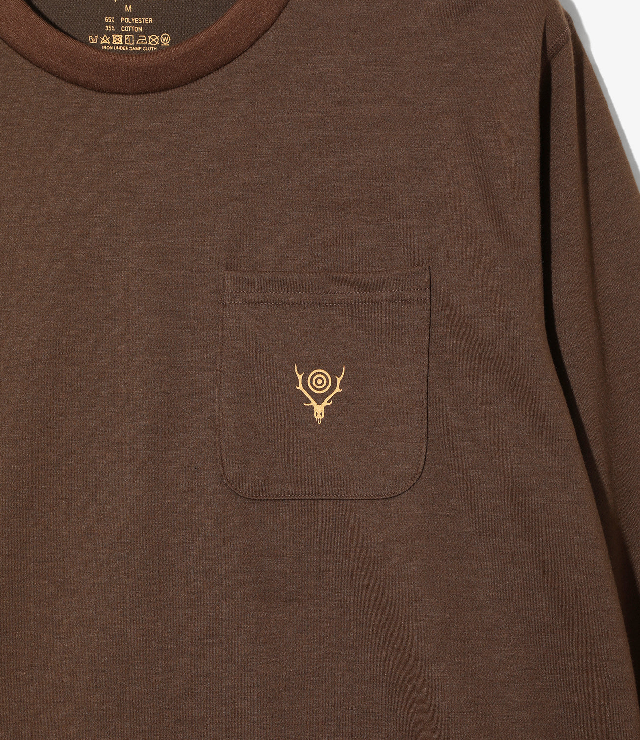 Long Sleeve  Round Pocket Tee - Circle Horn