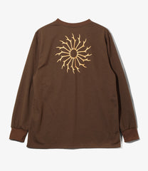Long Sleeve  Round Pocket Tee - Circle Horn
