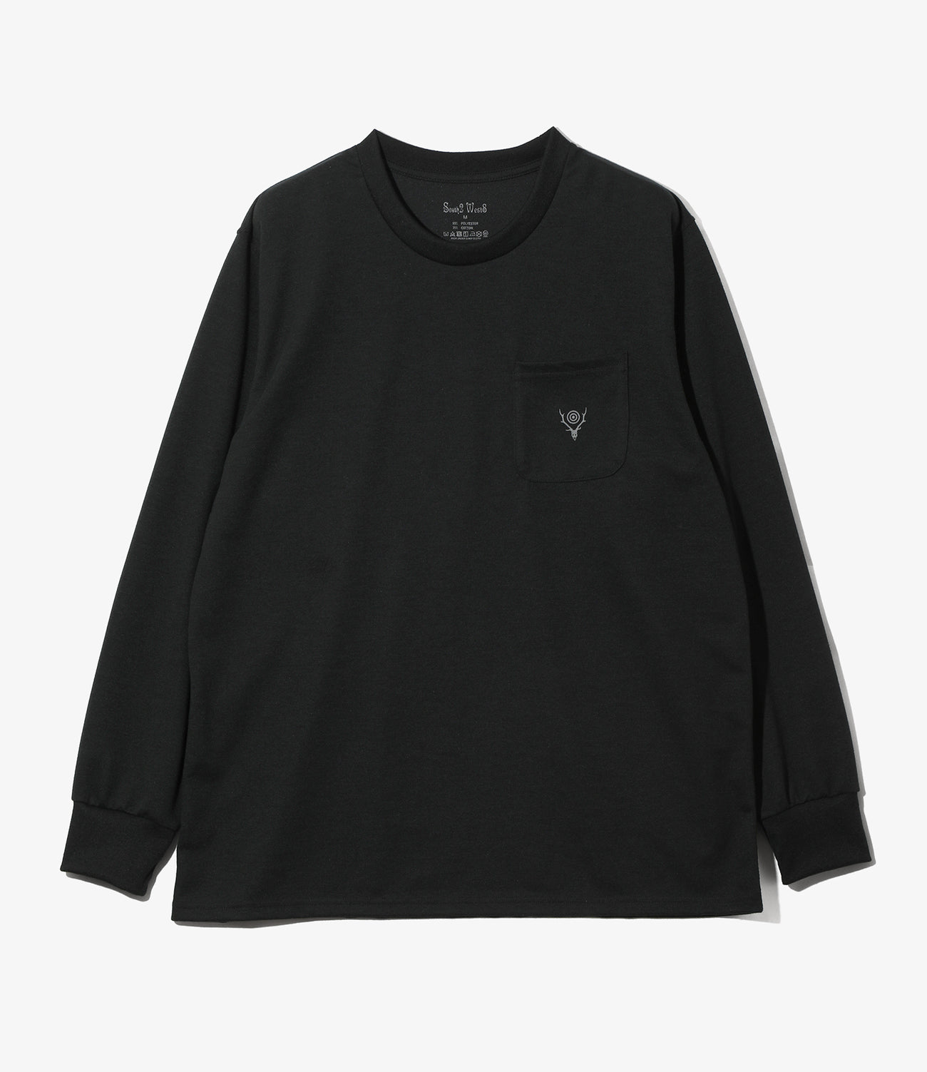 Long Sleeve  Round Pocket Tee - Circle Horn