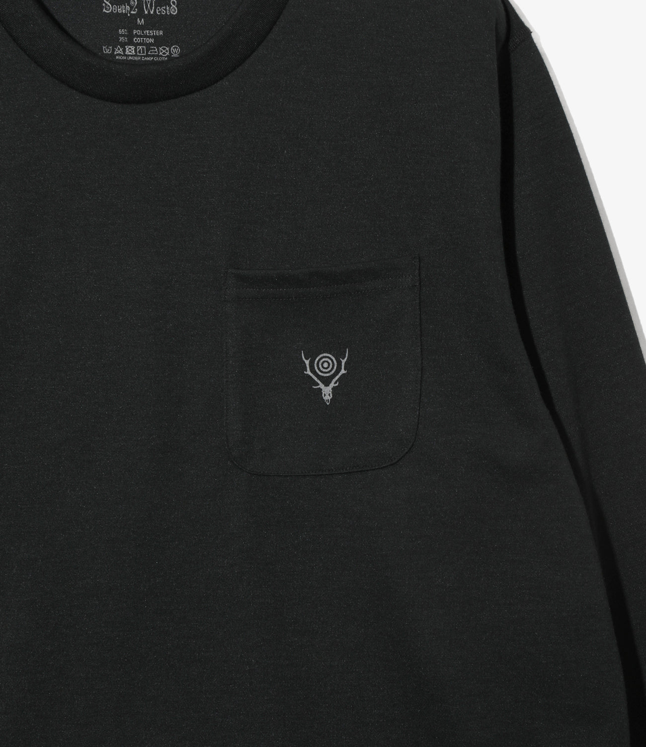 Long Sleeve  Round Pocket Tee - Circle Horn