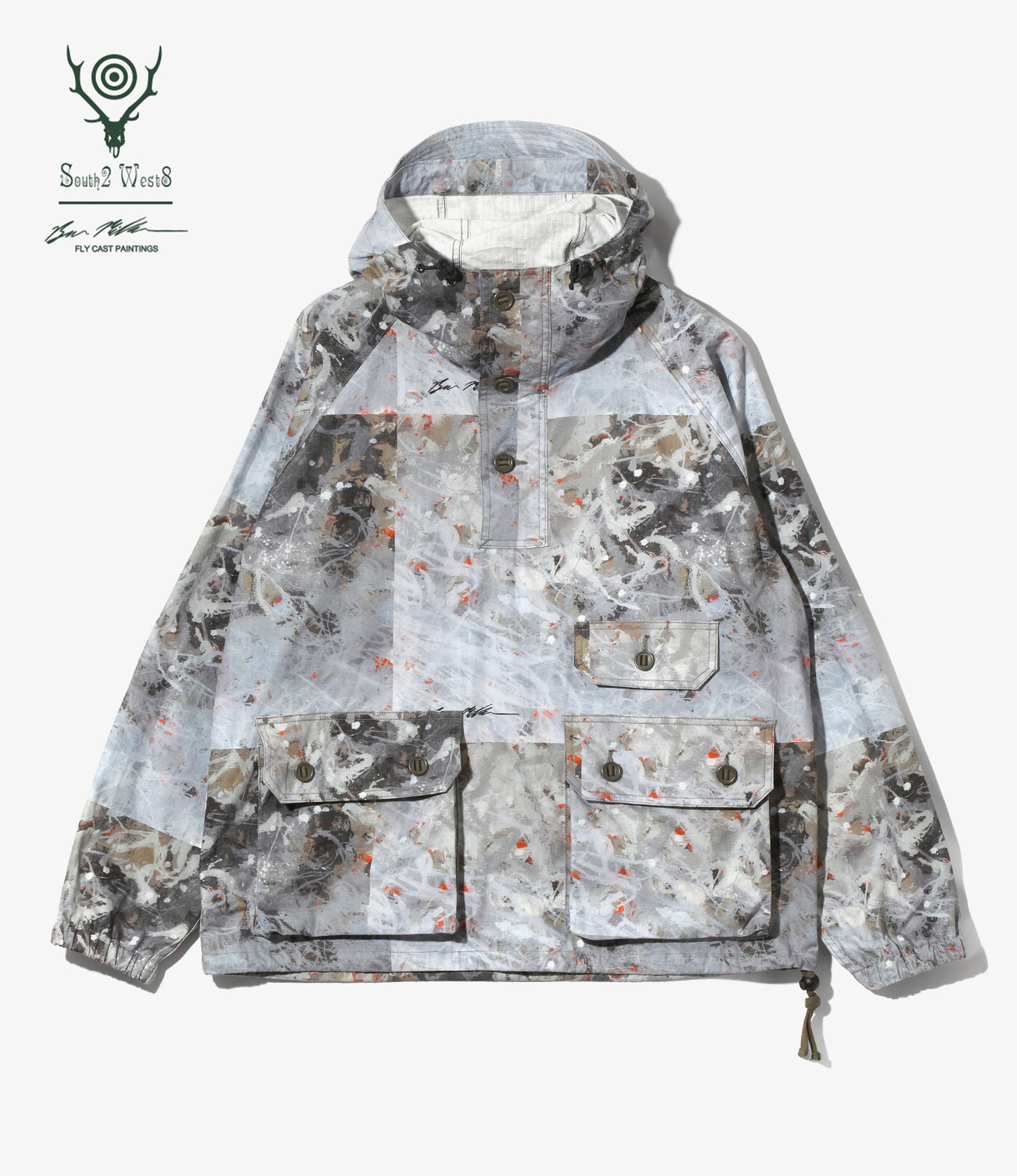 〈SOUTH2 WEST8〉x〈BEN MILLER〉Military Smoc - Printed Cotton Ripstop