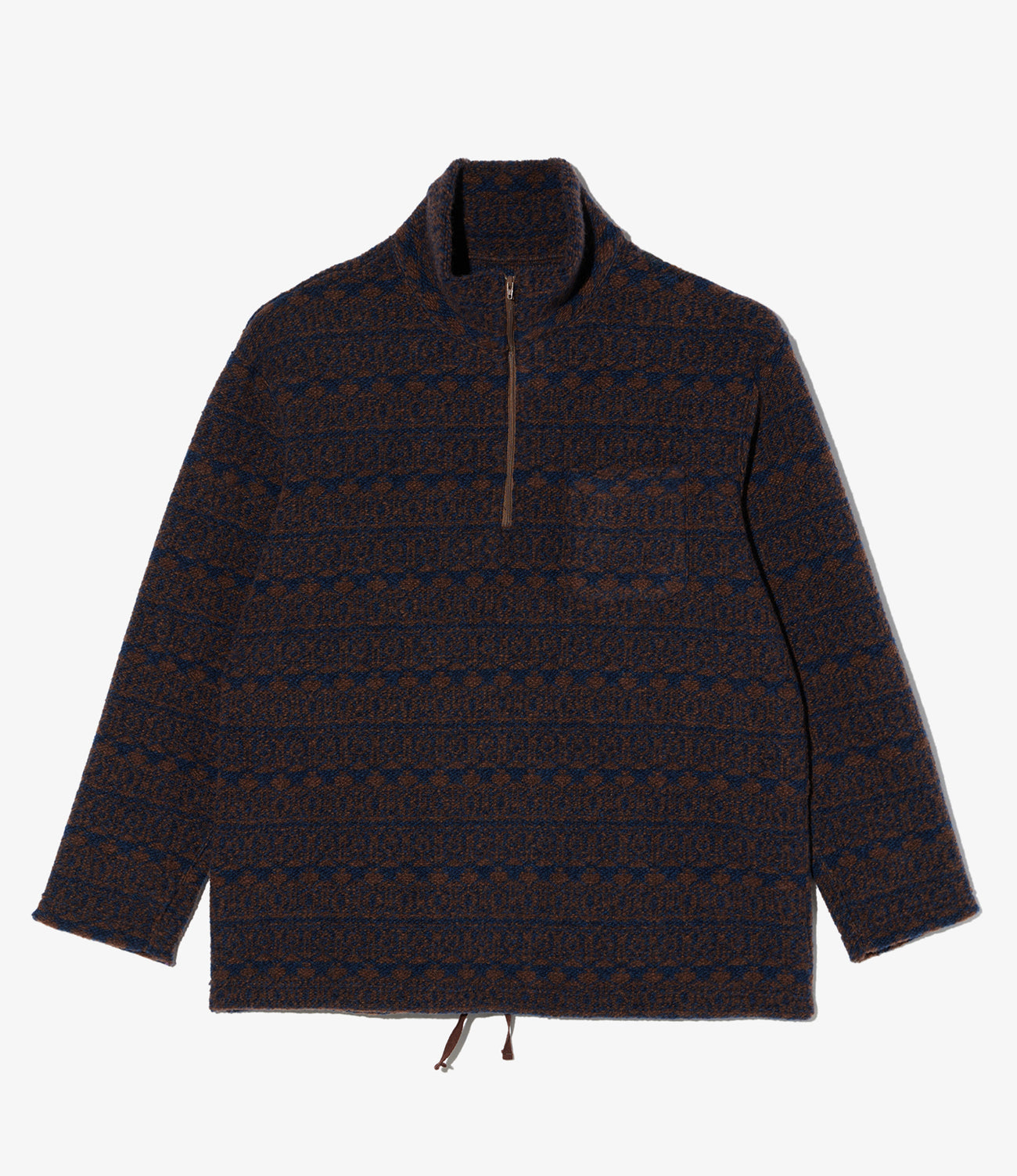 Zip Mock Neck - Horizontal Stripe Sweater Knit