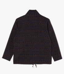 Zip Mock Neck - Horizontal Stripe Sweater Knit