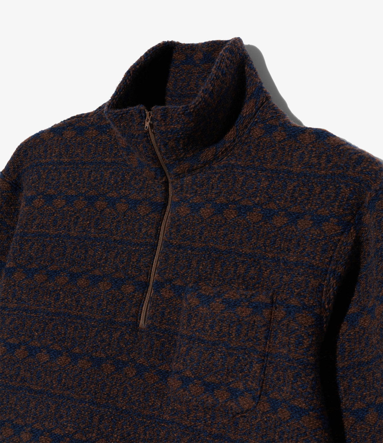 Zip Mock Neck - Horizontal Stripe Sweater Knit