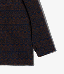 Zip Mock Neck - Horizontal Stripe Sweater Knit