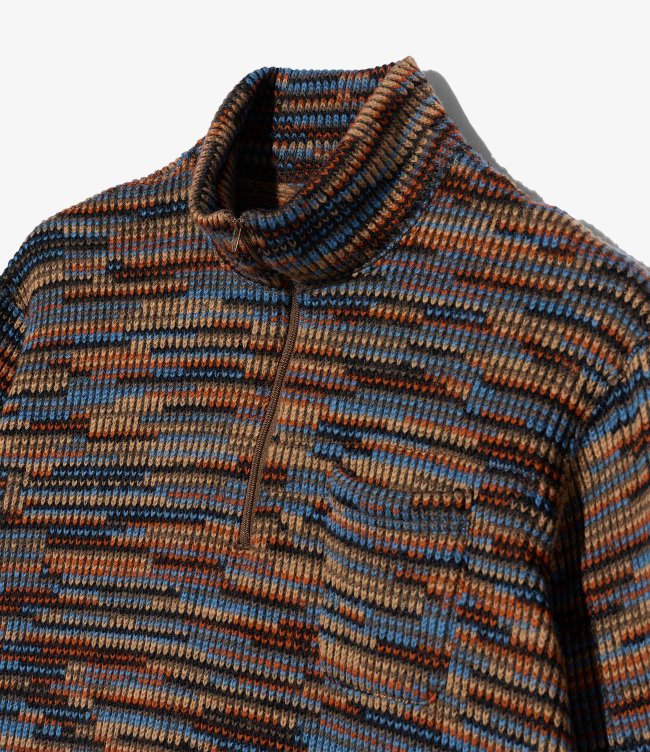 Zip Mock Neck - Wool Poly Sweater Knit