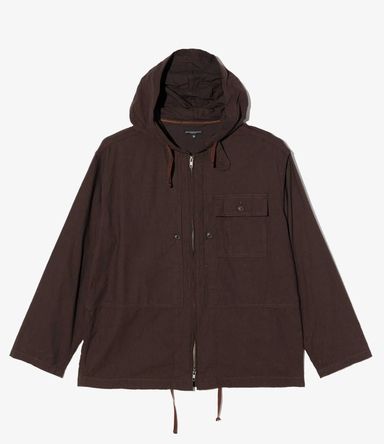 Zip Hooded Shirt - Cotton Brushed Twill