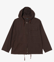 Zip Hooded Shirt - Cotton Brushed Twill