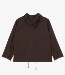 Zip Hooded Shirt - Cotton Brushed Twill