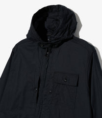 Zip Hooded Shirt - Cotton Brushed Twill