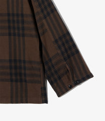 Zip Hooded Shirt - Cotton Flannel Plaid