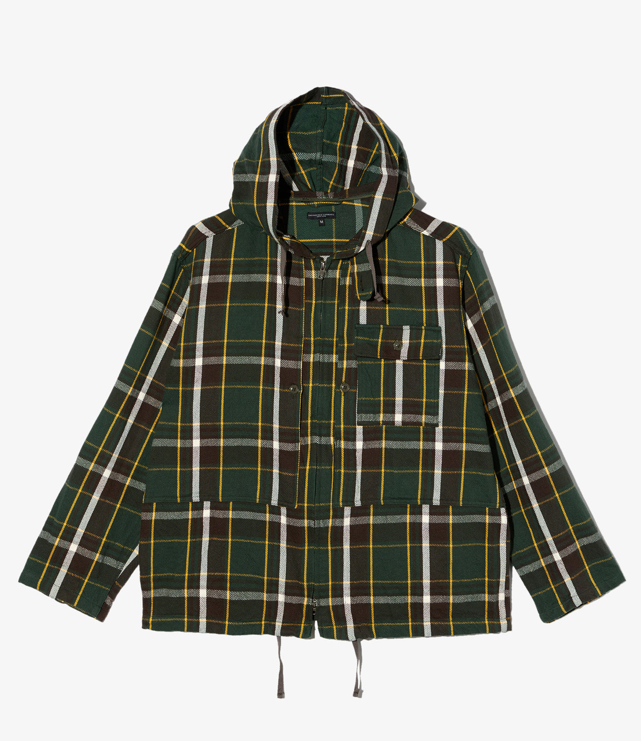 Zip Hooded Shirt - Heavy Twill Plaid