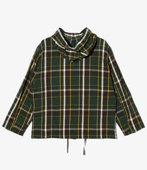 Zip Hooded Shirt - Heavy Twill Plaid