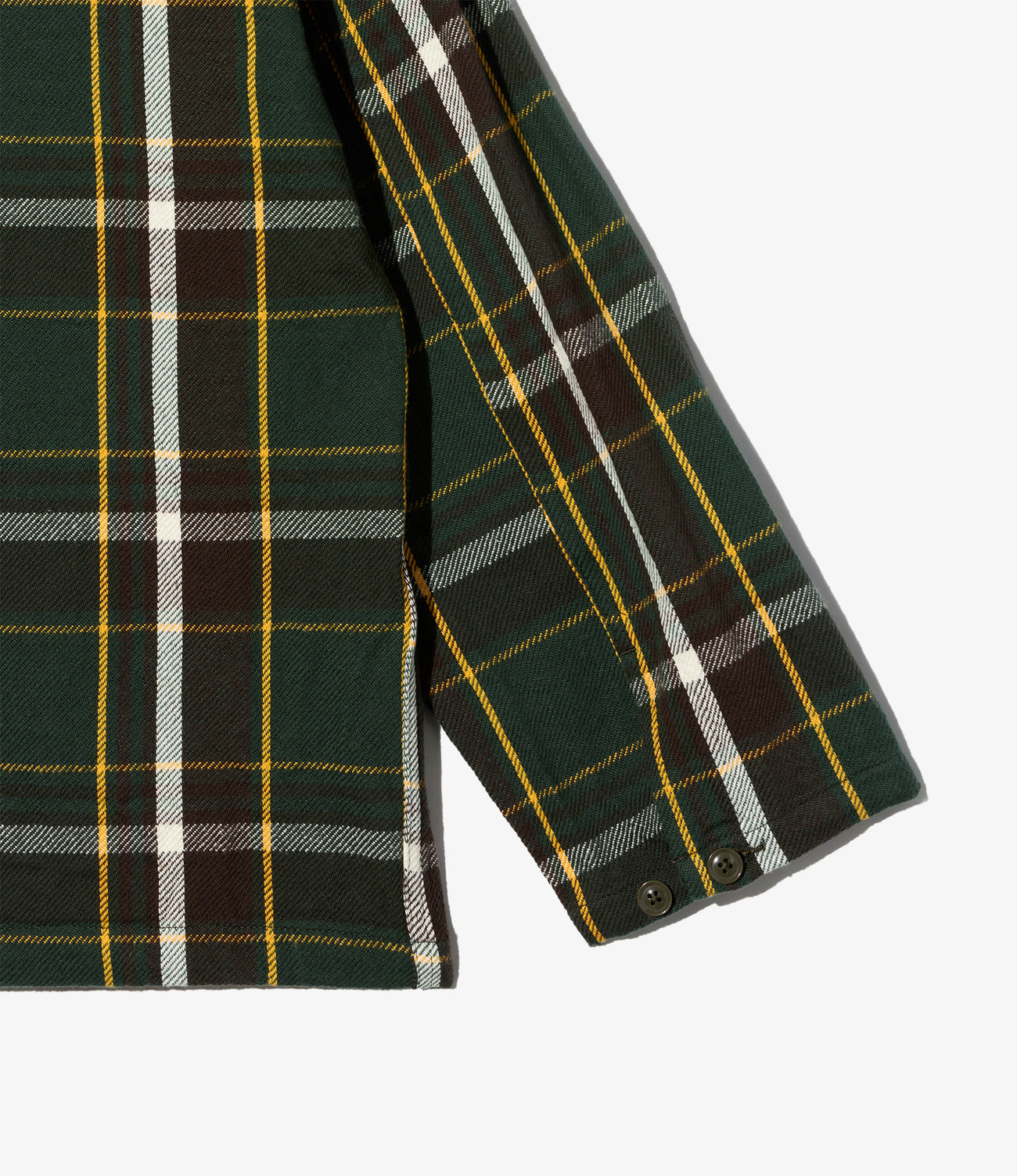 Zip Hooded Shirt - Heavy Twill Plaid