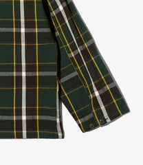 Zip Hooded Shirt - Heavy Twill Plaid