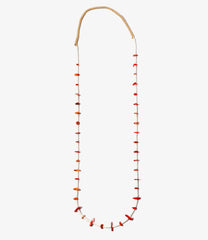 Necklace - Red Spiny / White Shell