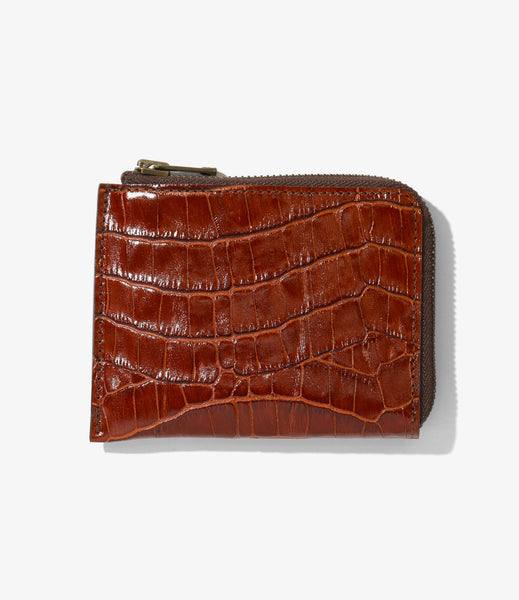 Coin Case - Crocodile Embossed Leather